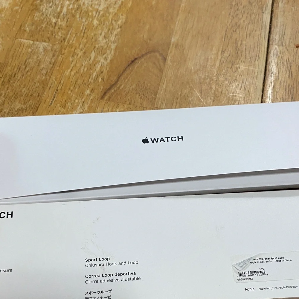 Apple Wearable with Black and Blue Band